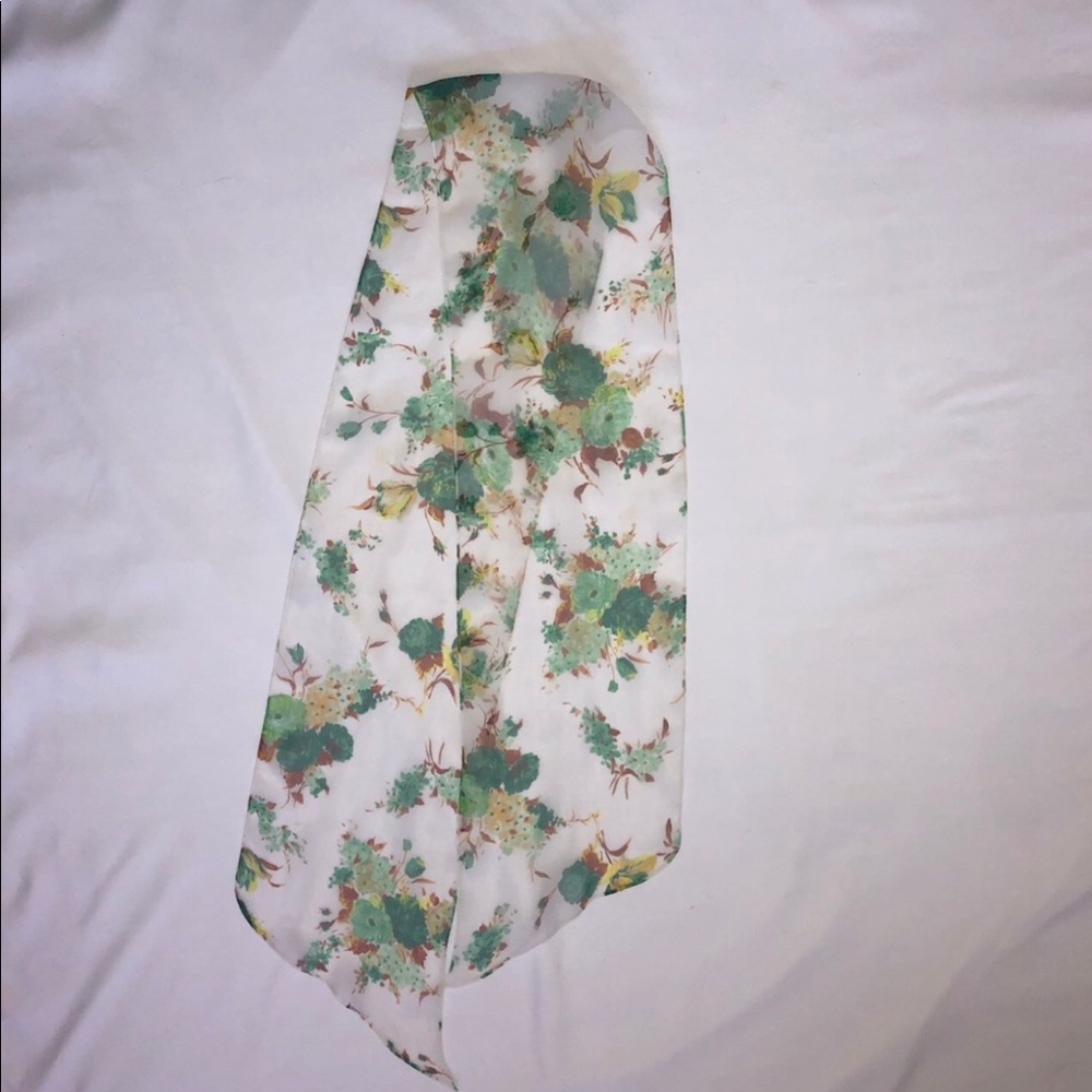 Floral sheer silk scarf